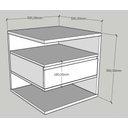 Ver imagem 2 de Mesa de Cabeceira Simples Preto Minimalista Moderno Mesa Lateral Mdf Preta
