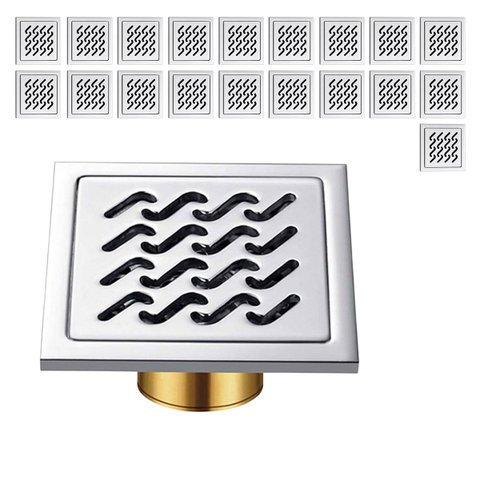 Ralo Inox Kit 19 Uni 10x10 Banheiro Anti Inseto Anti Odor Varanda Seguro Higienico Casa Cozinha Lava