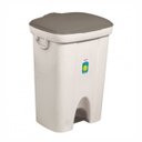 Ver imagem 1 de Lixeira com Pedal Plástico 72 Litros Bege Sanremo