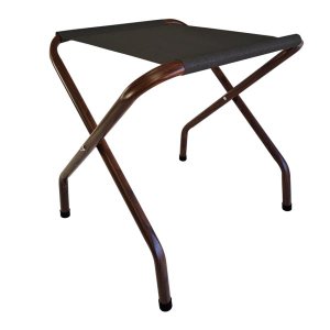 Suporte Organizador de Mala Aluminio Amadeirado Preto Zaka