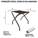 Ver imagem 5 de Suporte Organizador de Mala Aluminio Amadeirado Preto Zaka