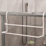 Suporte Duplo Porta Toalhas Toalheiro Box Branco Brilho 60cm - 4