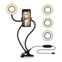 Ver imagem 2 de Iluminador Ring Light Suporte Articulado de Mesa Live Stream