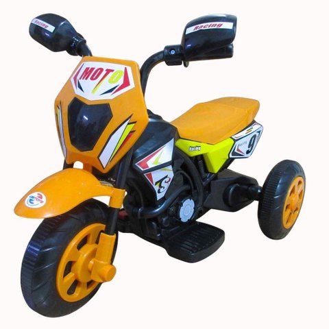 Moto Elétrica Infantil Cross com Luz - Laranja
