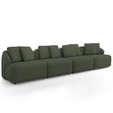 Ver imagem 1 de Sofá 4 Lugares para Sala de Estar Living 308cm Arlo F04 Linho Verde Tc-10056 - Lyam Decor