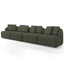 Ver imagem 6 de Sofá 4 Lugares para Sala de Estar Living 308cm Arlo F04 Linho Verde Tc-10056 - Lyam Decor
