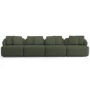 Ver imagem 3 de Sofá 4 Lugares para Sala de Estar Living 308cm Arlo F04 Linho Verde Tc-10056 - Lyam Decor