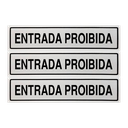 Ver imagem 1 de Combo 3 Placas De Sinalização Entrada Proibida 30x7 Acesso - B-519 F9e