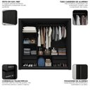 Ver imagem 6 de Guarda-Roupa Casal 3 Portas com 4 Gavetas 100% MDF Roma Yescasa