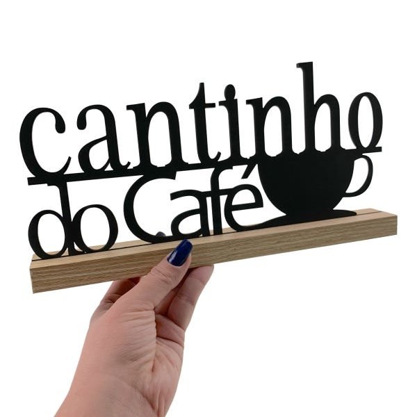 Palavra Decorativa Cantinho Do Café Letreiro Enfeite De Mesa Sala Aparador Buffet - 10