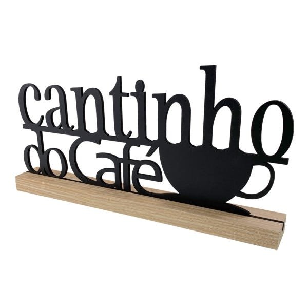 Palavra Decorativa Cantinho Do Café Letreiro Enfeite De Mesa Sala Aparador Buffet