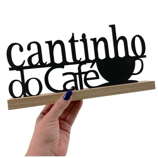 Palavra Decorativa Cantinho Do Café Letreiro Enfeite De Mesa Sala Aparador Buffet - 7