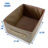 Kit Com 3 Pçs Cesto Organizador Porta Objetos Cesta Caixa Decorativa Bege - 5
