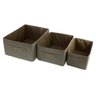 Kit Com 3 Pçs Cesto Organizador Porta Objetos Cesta Caixa Decorativa Bege - 11