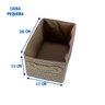 Kit Com 3 Pçs Cesto Organizador Porta Objetos Cesta Caixa Decorativa Bege - 7
