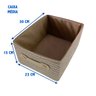 Kit Com 3 Pçs Cesto Organizador Porta Objetos Cesta Caixa Decorativa Bege - 6