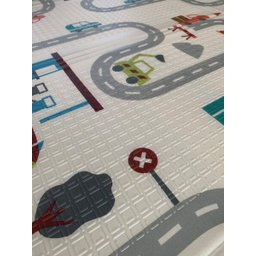 Tapete Infantil Térmico Bebê Emborrachado Dobrável Sacola Para Transporte Estampa Cidade - 3