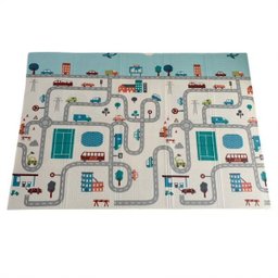 Tapete Infantil Térmico Bebê Emborrachado Dobrável Sacola Para Transporte Estampa Cidade - 2