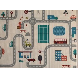 Tapete Infantil Térmico Bebê Emborrachado Dobrável Sacola Para Transporte Estampa Cidade - 4
