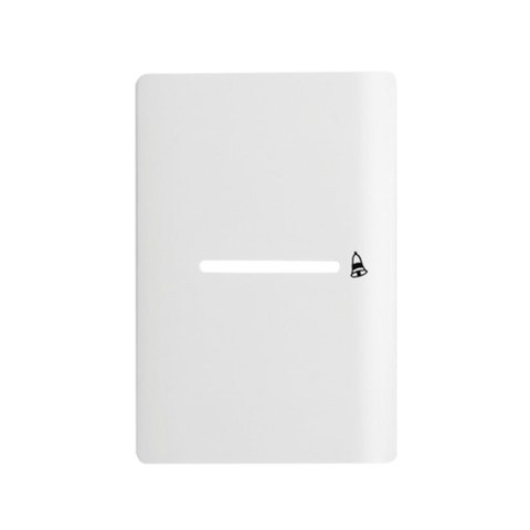 Placa 4x2 com 1 Interruptor Pulsante Horizontal para Campainha + Suporte Branco da Linha Novara - 11