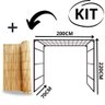 Kit Gazebo + Esteira de Palha Taboa para Decorar Jardins com Flores, 200cm Portátil e Desmontável - 1