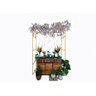 Kit Gazebo + Esteira de Palha Taboa para Decorar Jardins com Flores, 200cm Portátil e Desmontável - 4