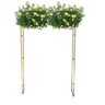 Kit Gazebo + Esteira de Palha Taboa para Decorar Jardins com Flores, 200cm Portátil e Desmontável - 7