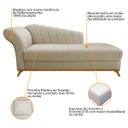 Ver imagem 4 de Kit Diva Recamier Vanessa 140cm Lado Direito e 01 Poltrona Laura Linho Doce Sonho Móveis Bege