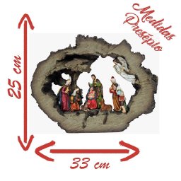 Decoração Enfeite Natal Resina Presépio 20 Led Natalino 33cm - 1