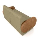 Ver imagem 6 de Sofá Decorativo Living Sala de Estar Bornéu 148cm Pés de Madeira Pu/veludo Caramelo/castor G33 - Gra