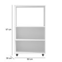 Ver imagem 2 de Armário Multiuso Tais 60cm 2 Portas 1 Nicho para Microondas - Branco Móblis Branco