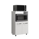 Ver imagem 1 de Armário Multiuso Tais 60cm 2 Portas 1 Nicho para Microondas - Branco Móblis Branco