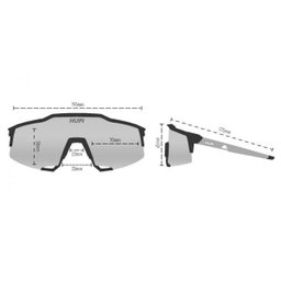 Óculos de Sol Ciclismo Hupi Stelvio Preto e Amarelo Fosco - 5