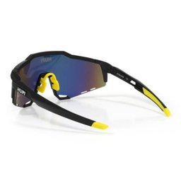 Óculos de Sol Ciclismo Hupi Stelvio Preto e Amarelo Fosco - 3