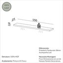 Ver imagem 2 de Prateleira com Led 150cm PDL Freijó