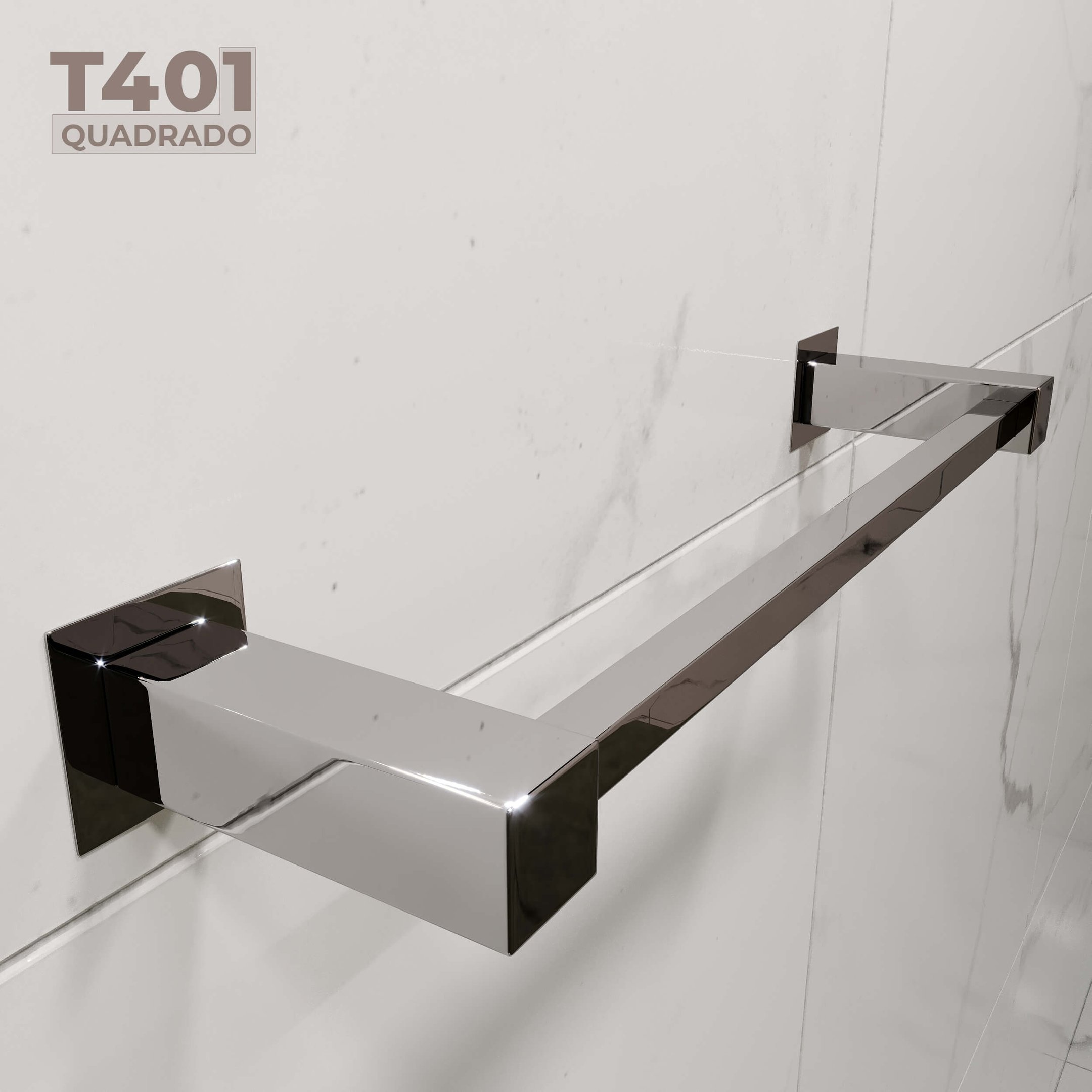 Porta Toalha Inox 304 Vinci, Toalheiro Inox 40cm, Banheiro - 2