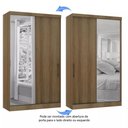 Ver imagem 3 de Guarda-roupa Modulado 134,5cm com Espelho 2 Portas de Correr 3 Gavetas Paris Luciane