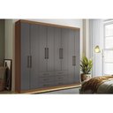 Ver imagem 1 de Guarda Roupa 8 Portas e 6 Gavetas Master 8.6 Jatoba/Grafitte - Santos Andirá