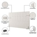 Ver imagem 7 de Cabeceira King 192cm Bouclé Estofada Design Moderno para Quarto Linea