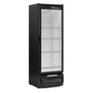 Refrigerador/ Expositor Vertical Conveniência Gcvr-45 Pr Preto 445L Gelopar 220V