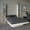 Ver imagem 1 de Cama Articulada de Casal 8 Prateleiras e 2 Nichos Amêndoa Cm8040 Cor: Branco