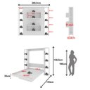Ver imagem 6 de Cama Articulada de Casal 8 Prateleiras e 2 Nichos Amêndoa Cm8040 Cor: Branco