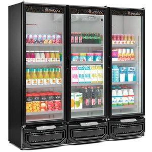 Refrigerador/ Expositor Vertical Conveniência GCVR-1450 PR Preto 1468 Litros Gelopar 220v