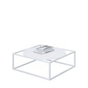 Ver imagem 1 de Mesa de Centro Sala 84x84x35cm Aço Branco e Madeira Industrial Moon Don Castro Decor