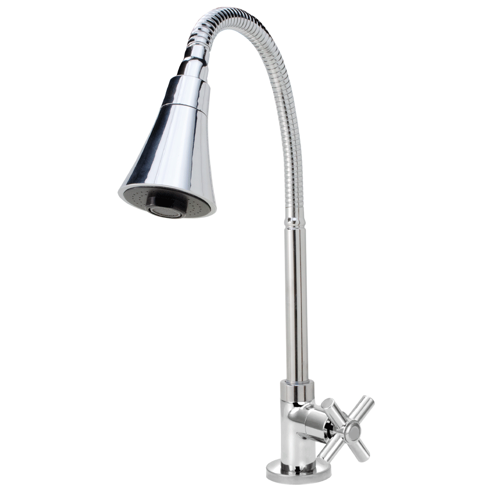 Torneira Gourmet Flexível Cozinha Mesa Cônico Cromada C62 Casagrande Mundial - 1