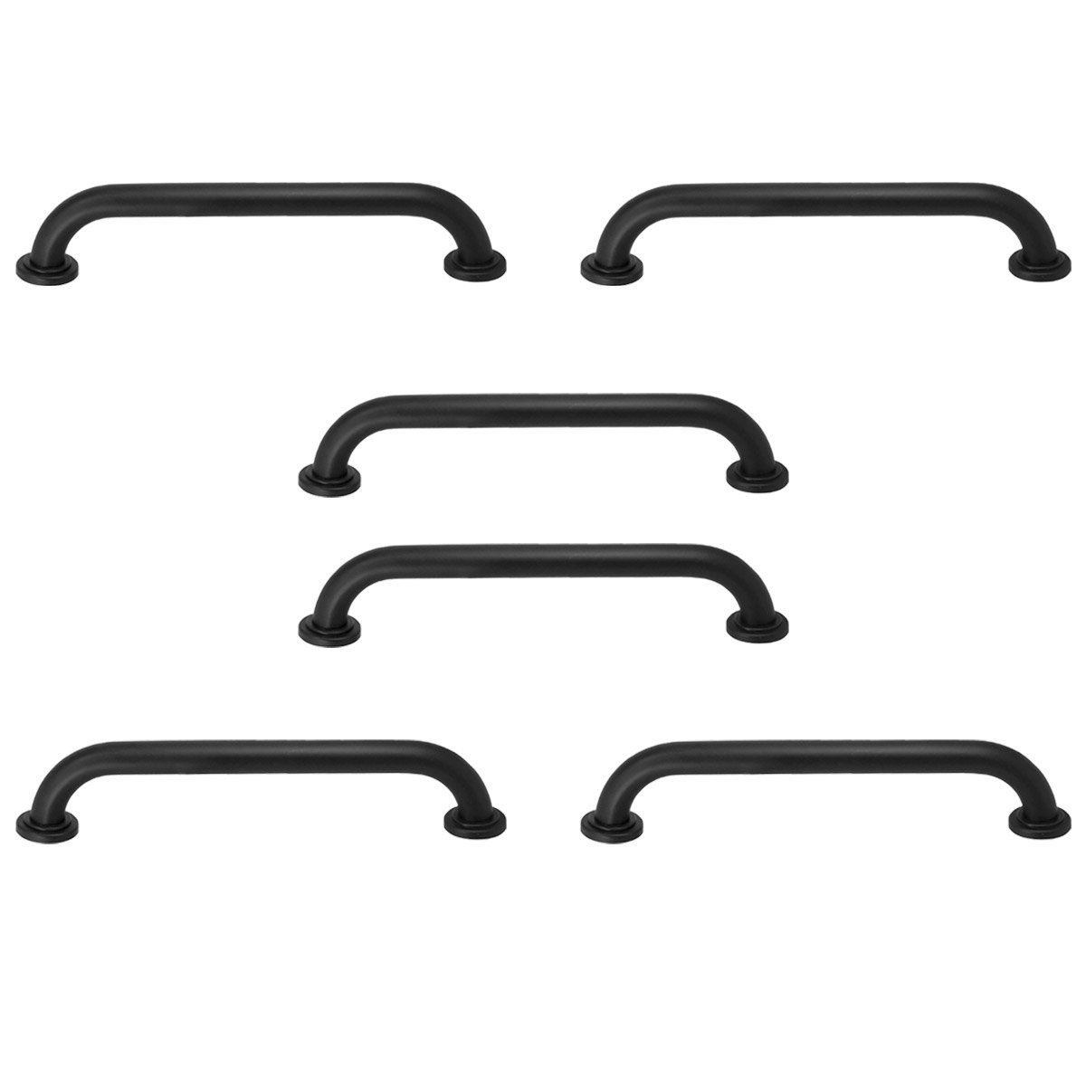 Alça de Apoio 30cm Barra Aço Inox Kit 6 Unidades Deficiente Idoso Cadeirante Acessibilidade Suporte  - 1