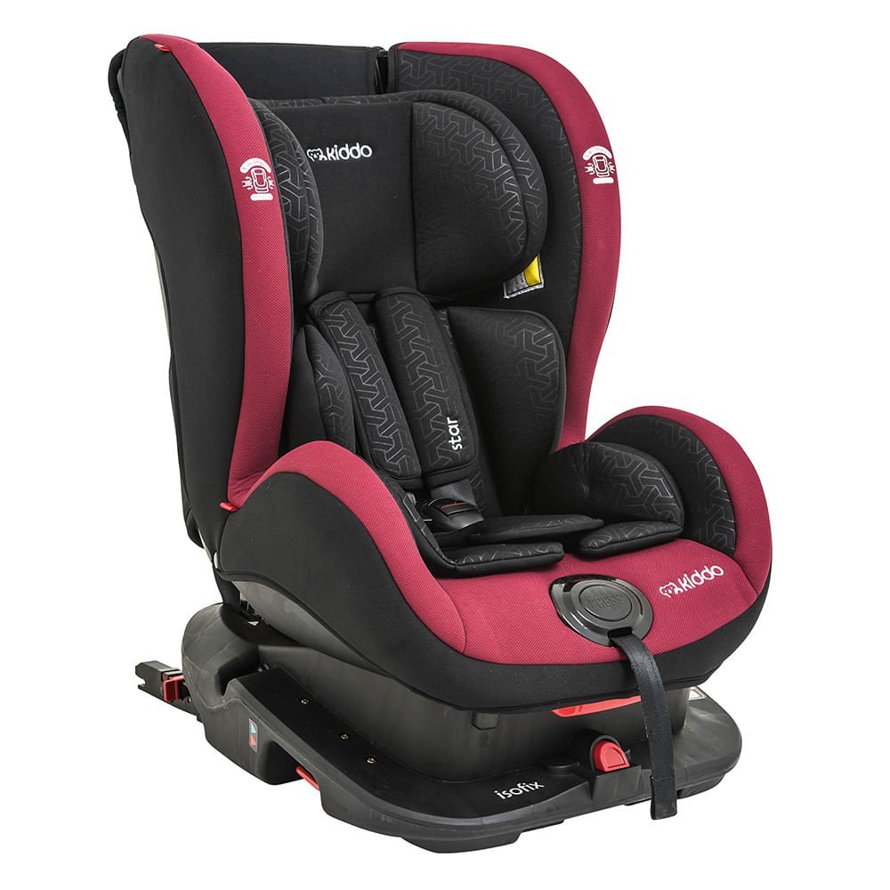 Cadeira para Auto Kiddo Star com Isofix (0 até 25kg) Vinho e
