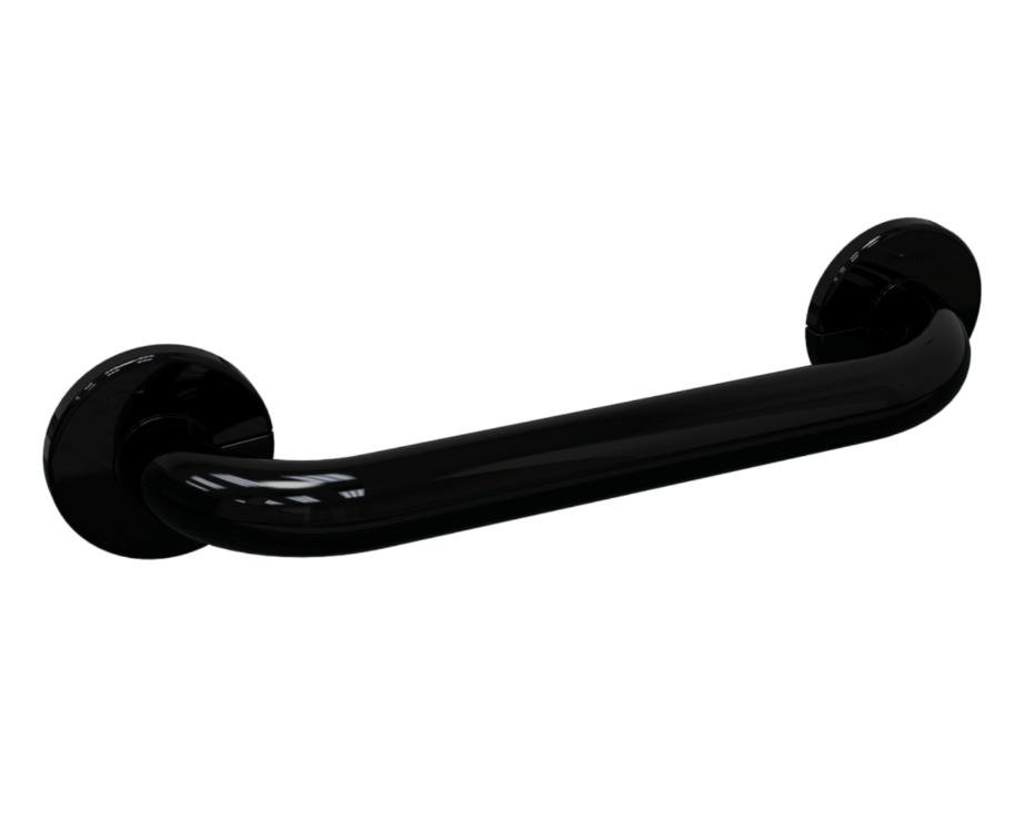 Barra de Apoio para Banheiro Alumínio Preto 45 Cm - 1