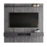Painel Ripado 190cm Para TV 75 Polegadas Bless 1.9 Lukaliam Cimento Queimado - 1