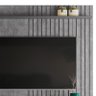 Painel Ripado 190cm Para TV 75 Polegadas Bless 1.9 Lukaliam Cimento Queimado - 3